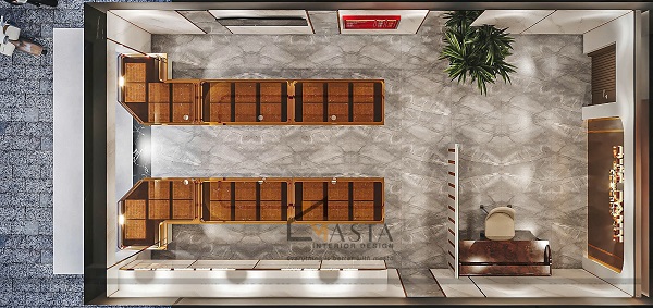 Mặt bằng bố trí thiết kế tiệm vàng bạc Đức Danh, Nha Trang