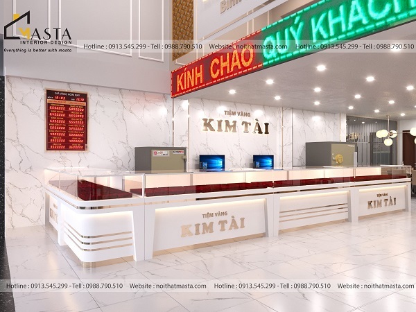 Khu vực kinh doanh của tiệm vàng Kim Tài