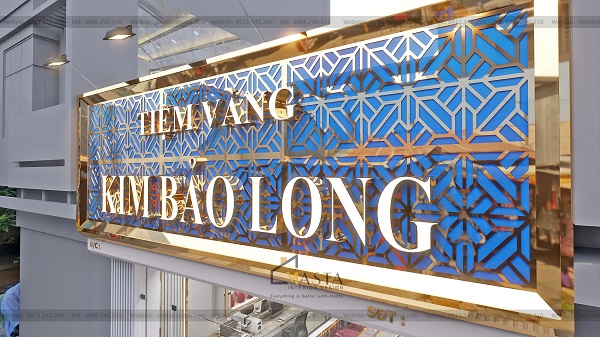 Thiết kế tiệm vàng Kim Bảo Long, Bình Dương phong cách hiện đại