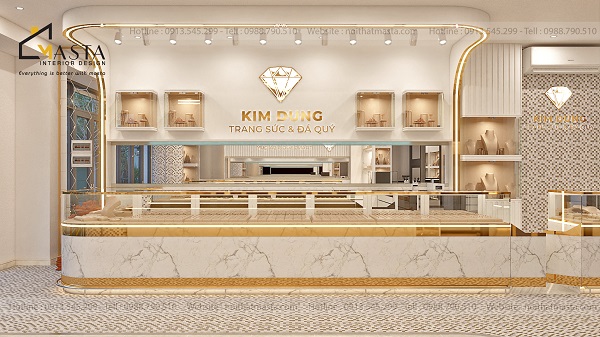 Hệ tủ gỗ MDF sơn 2K giả đá vân mây, kết hợp kính cường lực tạo điểm nhấn trong phong cách hiện đại