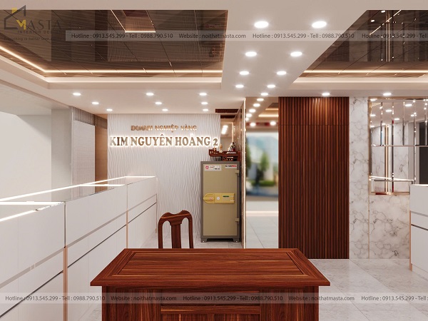 Chữ nổi viền Led kết hợp cùng vách logo 3D sóng lượn nổi bật