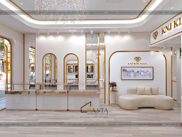 Sử dụng hệ ghế sofa dài để tiện trao đổi, tư vấn sản phẩm cho khách hàng