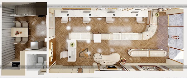 Mặt bằng bố trí thiết kế tiệm vàng Mai Kim Ngân, Cần Giờ