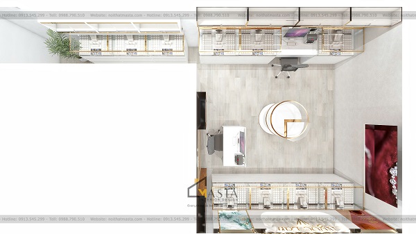 Phối cảnh 3D thiết kế tiệm vàng Ngọc Lan, Bình Tân
