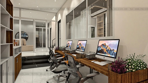 Thiết kế bàn làm việc gỗ công nghiệp cao cấp