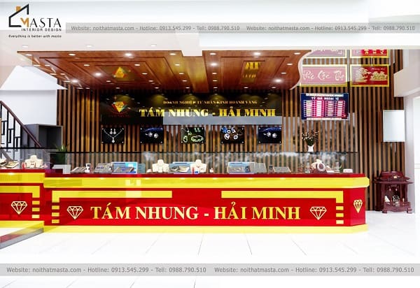 Phối cảnh 3D thiết kế tiệm vàng Tám Nhung