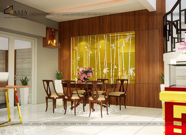 Phòng khách được KTS đẩy lùi về phía cuối cửa hàng