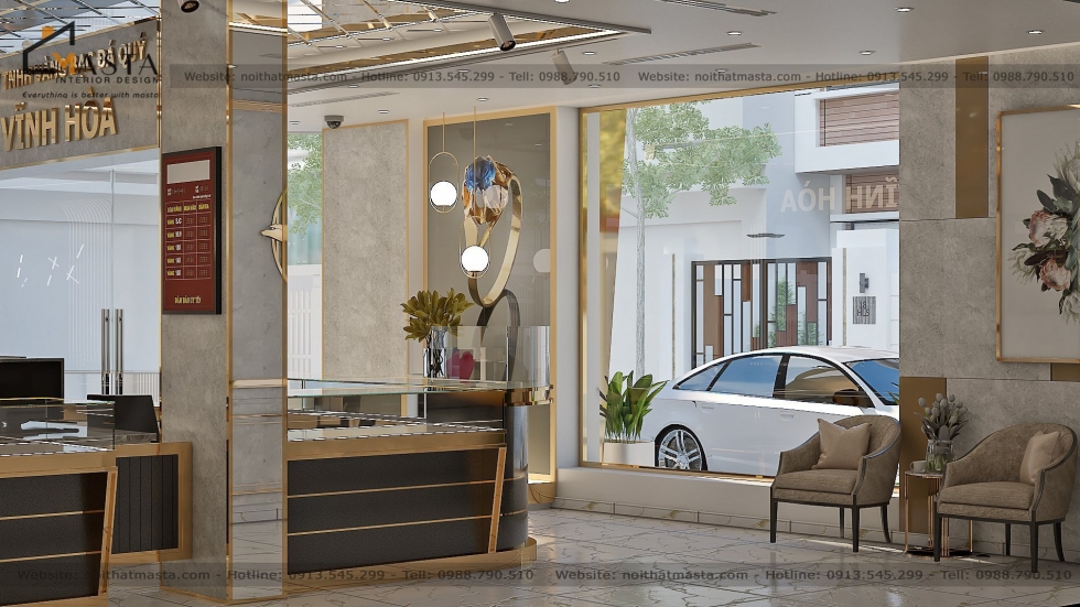 Phối cảnh 3D tiệm vàng 