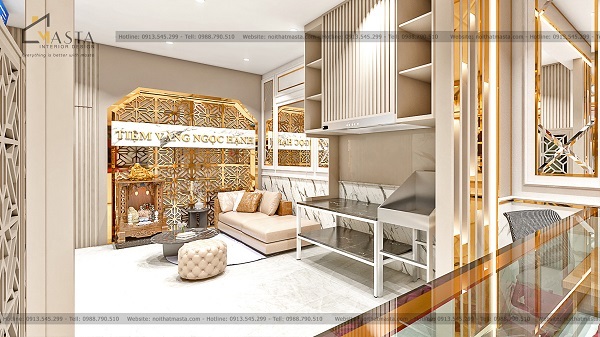 Nội Thất Masta thiết kế khu vực tiếp khách theo phong cách truyền thống
