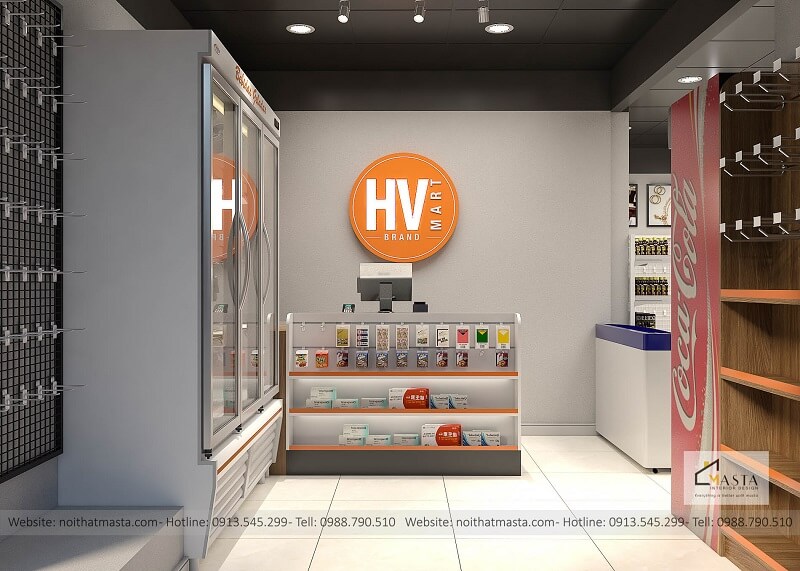 Vị trí và diện tích trong thiết kế siêu thị mini